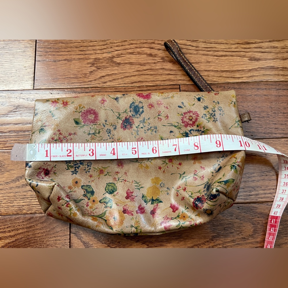 PATRICIA NASH Valerie PRAIRIE ROSE FLORAL Leather Foldover Wristlet Clutch - Picture 6 of 12